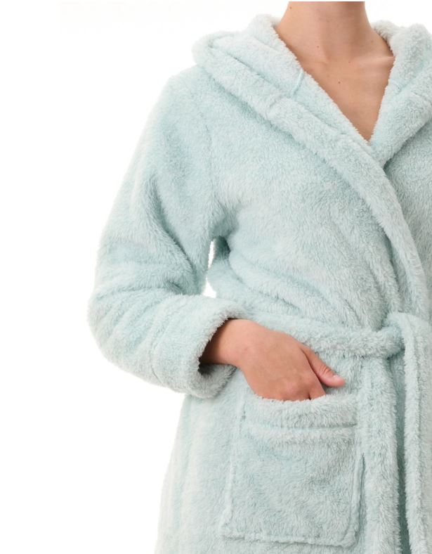 Givoni Hooded Fluffy Wrap Dressing Gown