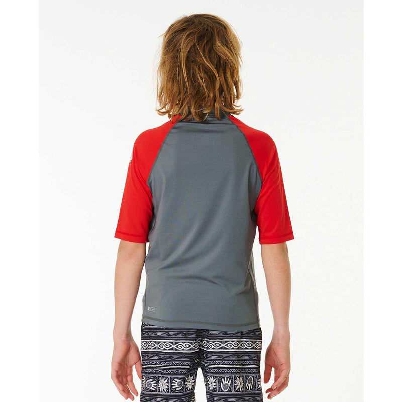 RIP CURL Shock UV Short Sleeve Rash Vest - Boys (8-16 years)
