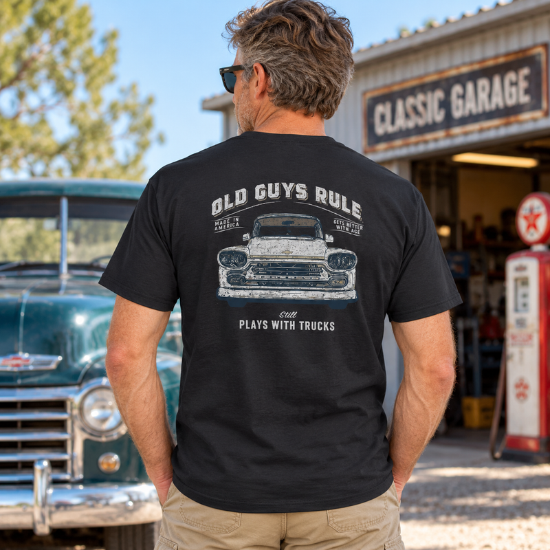 OGR Play With Trucks Tee mens