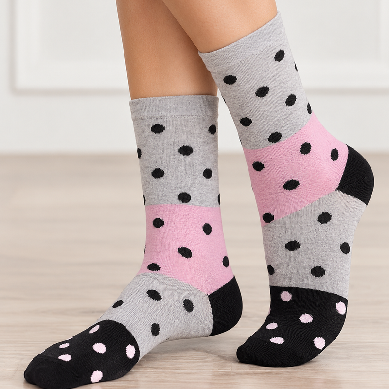 KG Loose Top Crew Sock Ladies Polka Dot