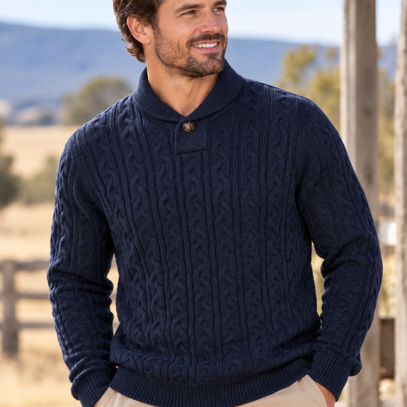 Tokyo Laundry Parallax Knit Jumper Mens Sky Captain