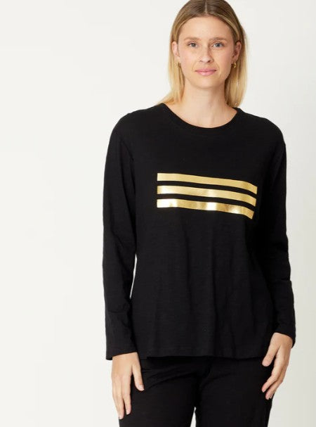 Luna Sky LS Foil Cotton Blend Top Ladies