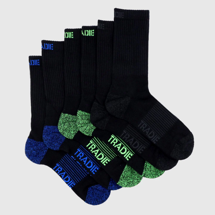 Tradies Ribbed Crew Sock 3 pk mens
