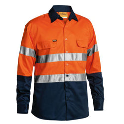 Bisley Hi Vis LS Shirt Taped BT6456