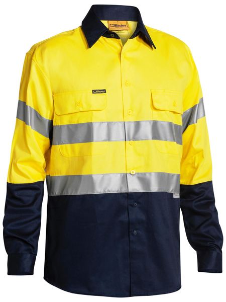 Bisley Hi Vis LS Shirt Taped BT6456