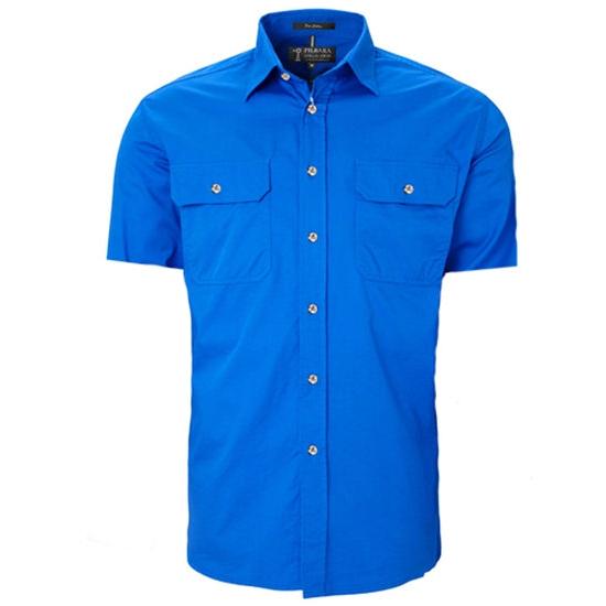 Mens Pilbara Open Front S/S Shirt