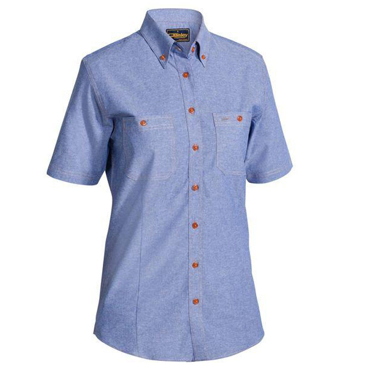 Bisley Ladies Shirt SS Chambray