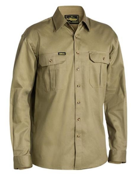 Bisley Shirt LS Drill Full Button BS6433