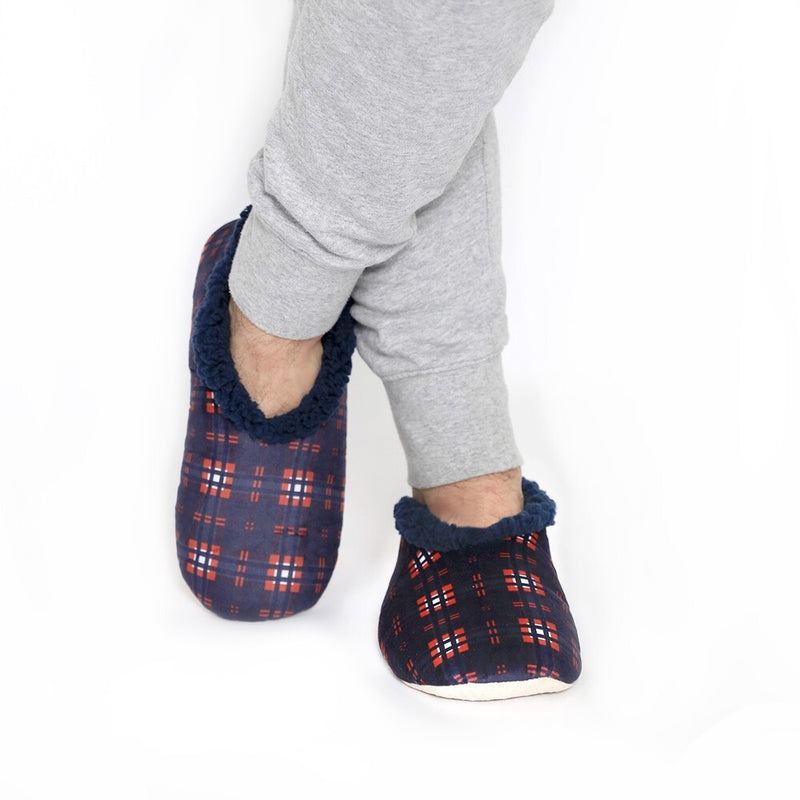 Snuggups Non Slip Plaid Slippers Mens