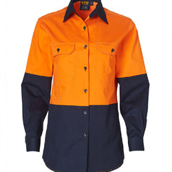 AIW Ladies Hi Vis 2 Tone Shirt LS