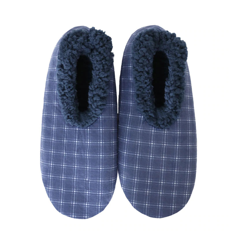 Snuggups Non Slip Plaid Slippers Mens