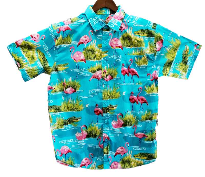 Coast Hwy Hawaiian Shirt Flamingos